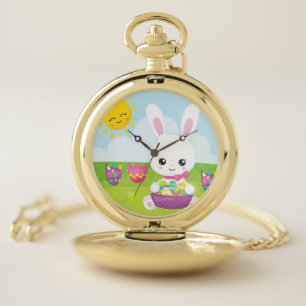 Cute Little Easter Bunny Pocket Watch