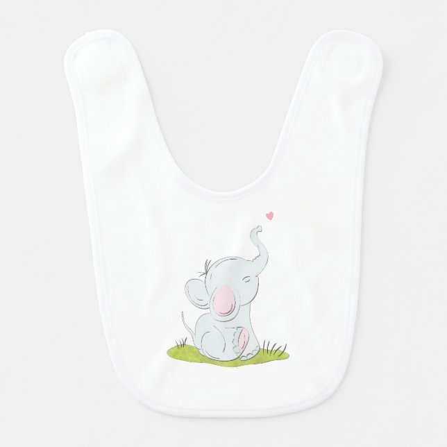 Cute little elephant bib (Front)