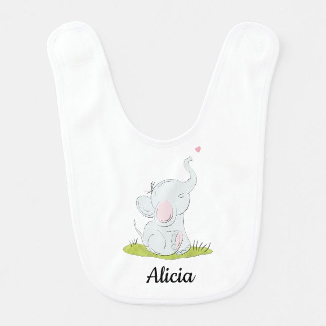 Cute little elephant bib (Front)