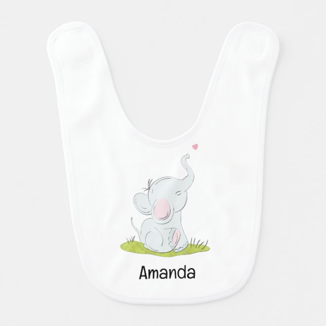 Cute little elephant bib (Front)