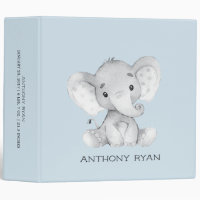 Cute Little Elephant Boys Baby Photo Album Binder