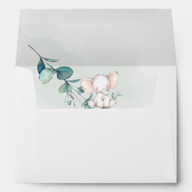 Cute Little Elephant Envelope (Back (Bottom))