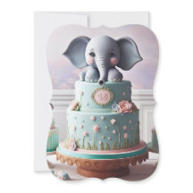 CUTE LITTLE ELEPHANTS LAYER CAKE
