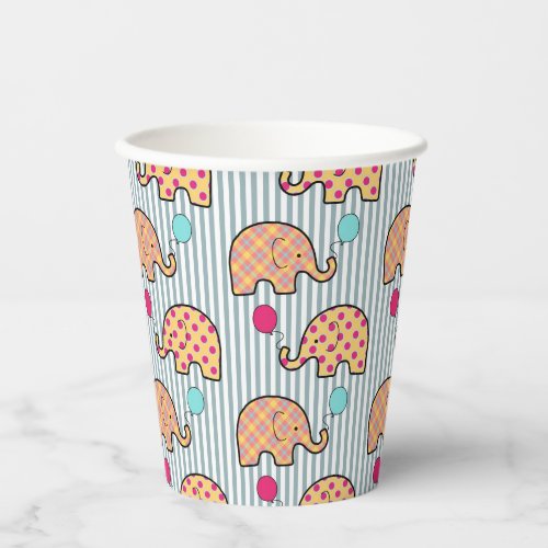 Cute Little Elephants Paper Cups