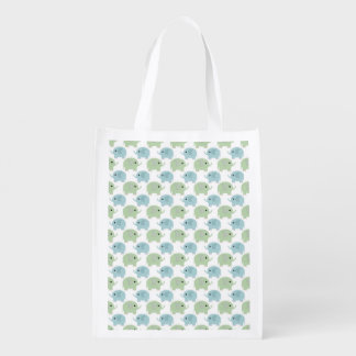 Cute Little Elephants Pattern Grocery Bag