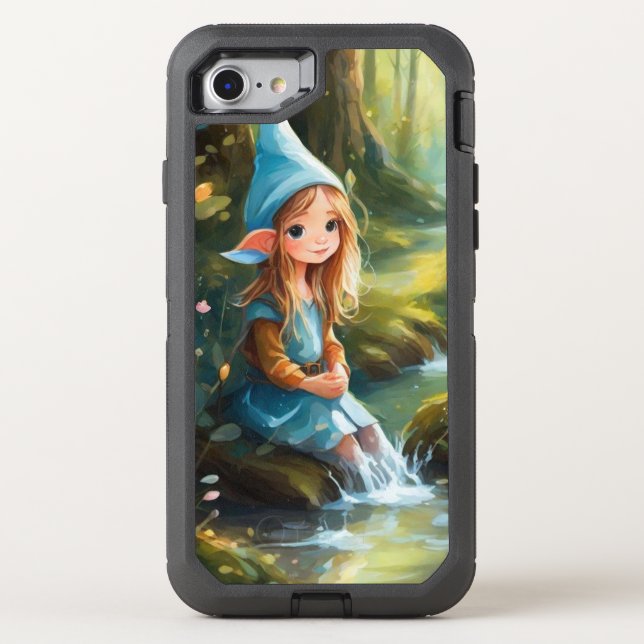 Cute little elve in the river otterbox iPhone case (Back)