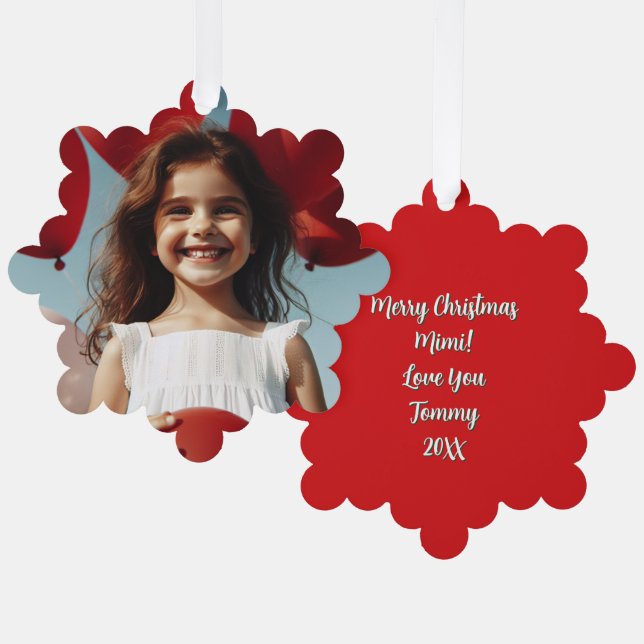 Cute Little Elves - Personalized Christmas  Ornament Card (Front/Back)