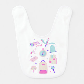 Cute little explorer baby bib
