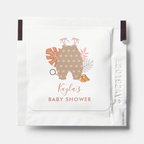 Cute Little Explorer Girls Boho Baby Shower Hand Sanitizer Packet