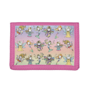 Cute Little Fairies for Little Girls Tri-fold Wallet