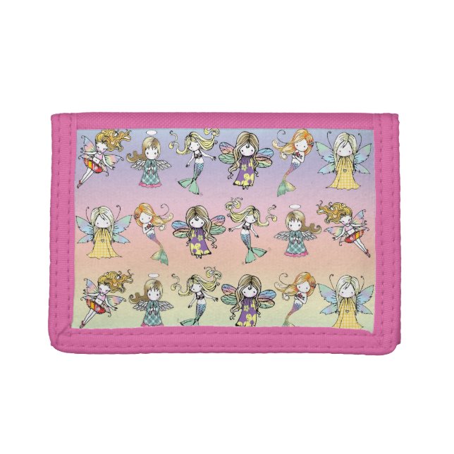 Cute Little Fairies for Little Girls Trifold Wallet (Front)