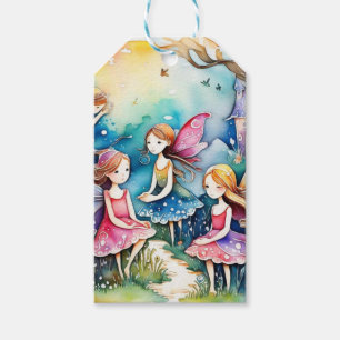 Cute little fairies in the field Card Gift Tags