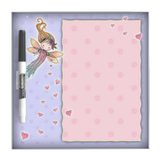 Cute Little Fairy and Hearts Dry Erase Board