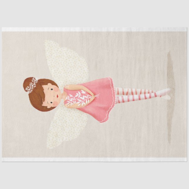 Cute Little Fairy Angel Decoupage Tissue Paper (Front)