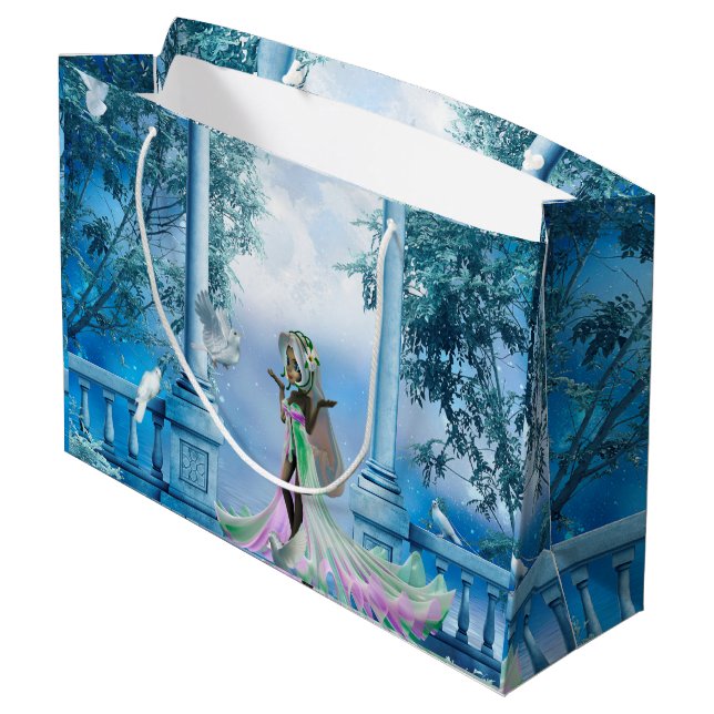 Cute little fairy large gift bag (Back Angled)
