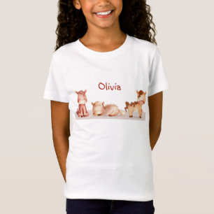 Cute Little Farm Animal Custom Name Personal T-Shirt