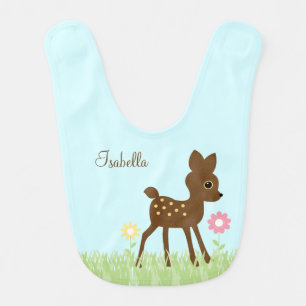 Cute Little Fawn Personalized Baby Bib