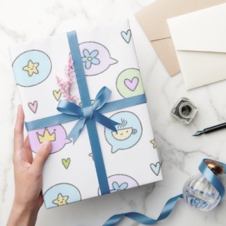 Cute Little Figures - Kids Wrapping Paper