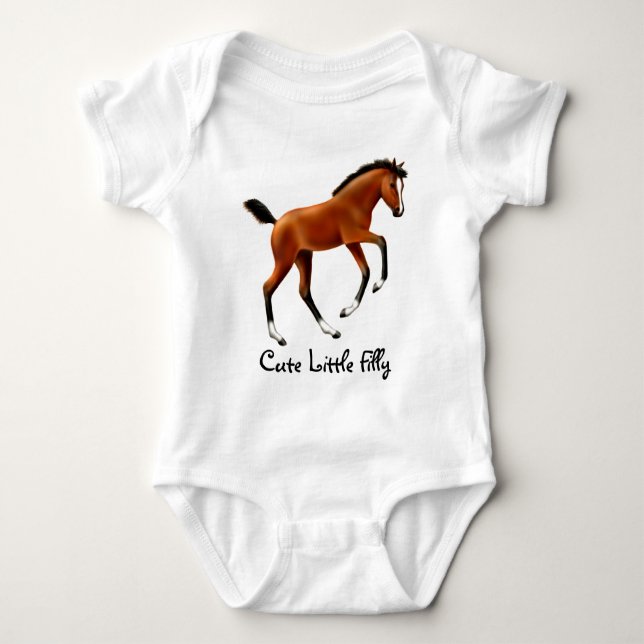 Cute Little Filly Infant Creeper (Front)