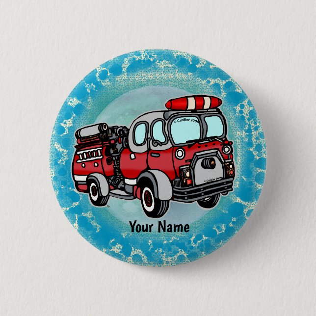 Cute Little Firetruck firefighter pin (Front)
