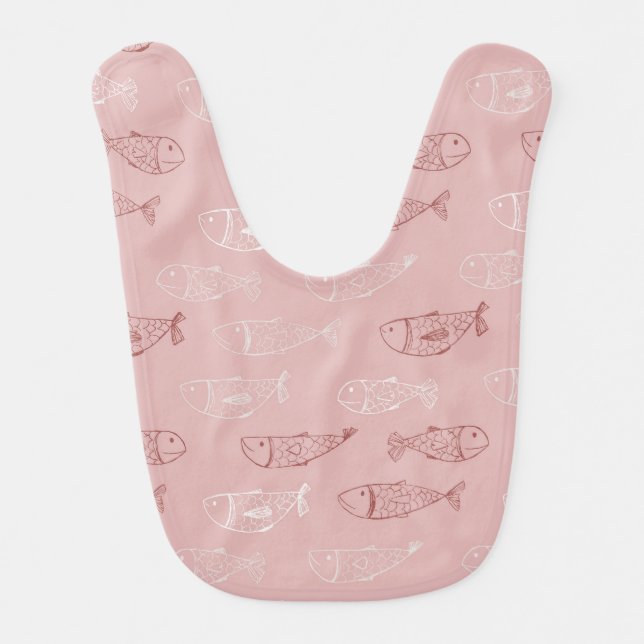 Cute little fish baby bib (Front)