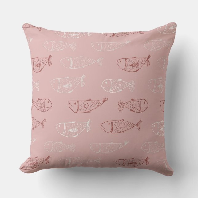 Cute little fish throw pillow (Front)