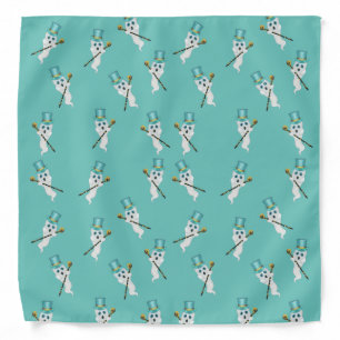 Cute Little Floating Ghosts Wearing Top Hats Skull Bandana