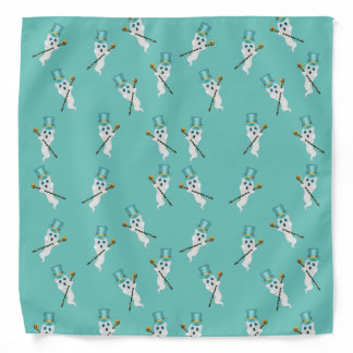 Cute Little Floating Ghosts Wearing Top Hats Skull Bandana