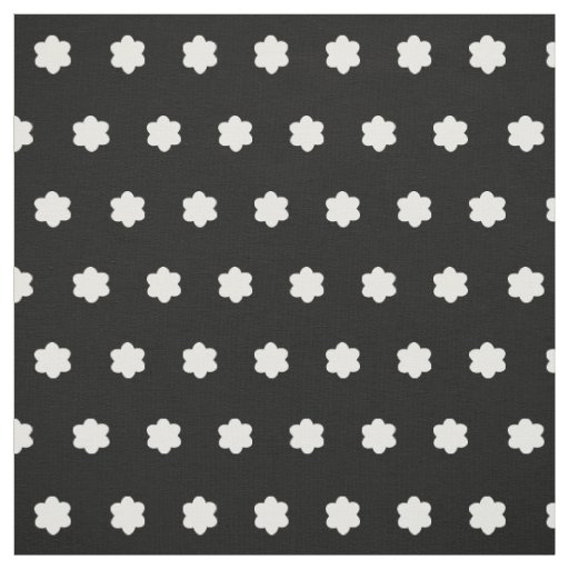 Cute little flowers black and white floral fabric