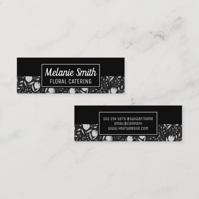 Cute Little Flowers Mini Business Card (Front/Back)