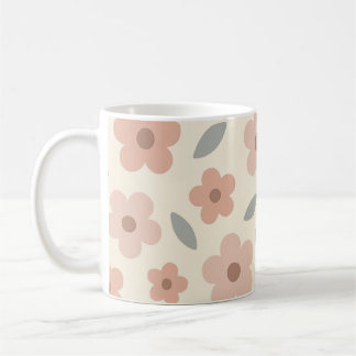 Cute Little Flowers Nursery Boho Floral Pink Color Coffee Mug