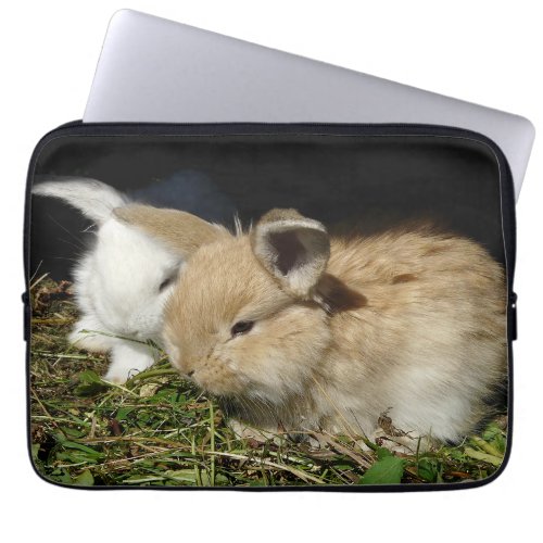 Cute little fluffy bunnies  laptop sleeve