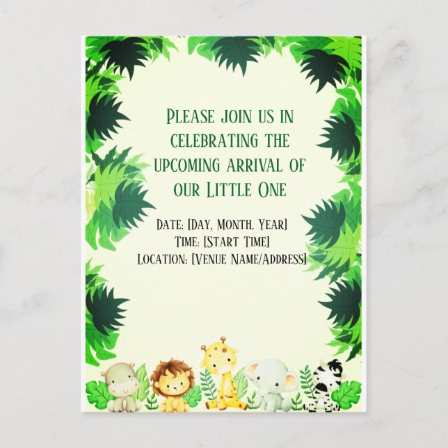 Cute Little Forest Invitation Postcard (Front)