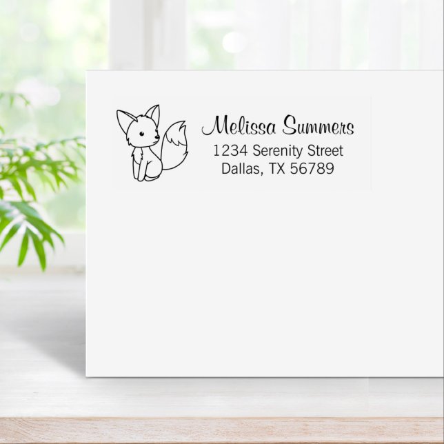 Cute Little Fox Address Rubber Stamp (Creator Uploaded)