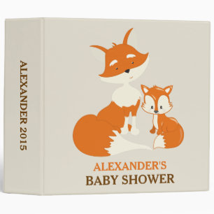 Cute Little Fox and Mom Baby Photo Album Binder