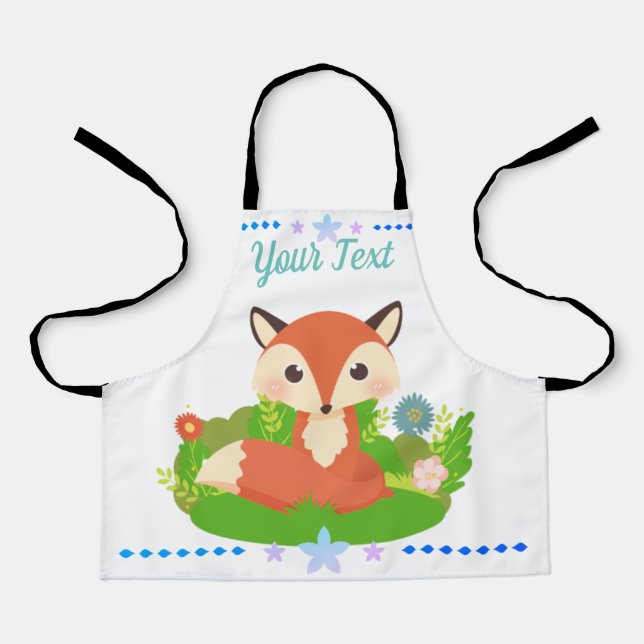 Cute Little Fox Apron (Front)