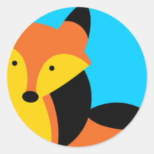 Cute little Fox Classic Round Sticker