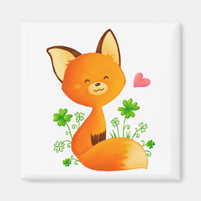 Cute little fox magnet (Front)