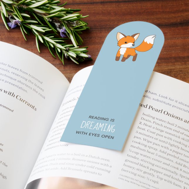 Cute Little Fox on Blue Bookmarks (Book)