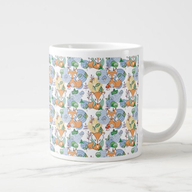 Cute Little Fox Pattern Giant Coffee Mug (Right)