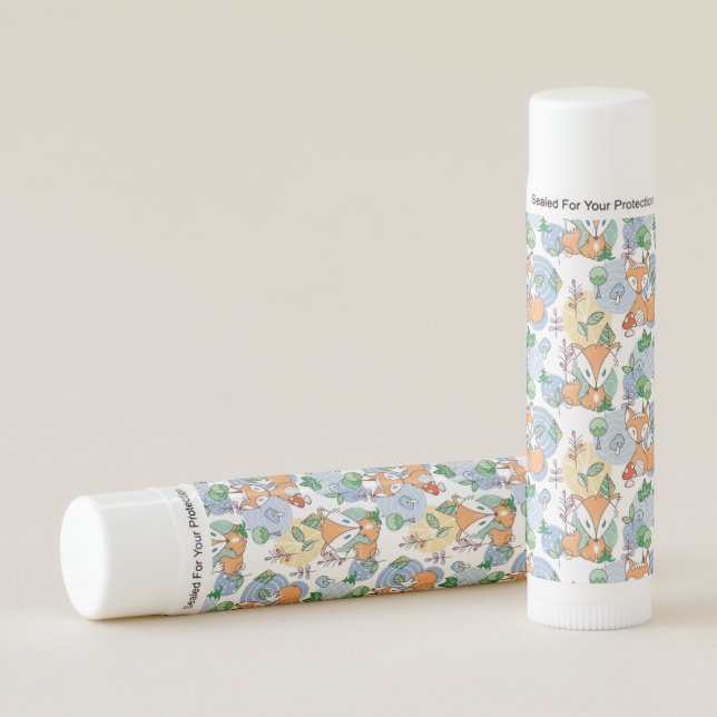 Cute Little Fox Pattern Lip Balm (Front)