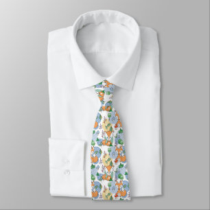 Cute Little Fox Pattern Neck Tie