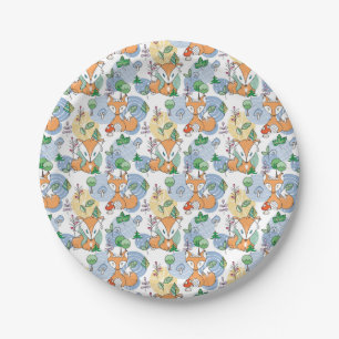 Cute Little Fox Pattern Paper Plates