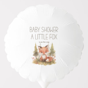 Cute Little Fox Plaid Baby Shower Party Balloon