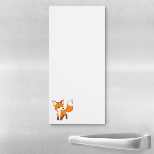 Cute Little Fox Standing Magnetic Notepad