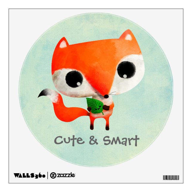 Cute Little Fox Wall Sticker (Front)