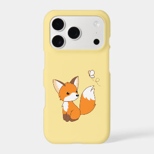 Cute Little Fox Watching Butterfly Iphone 18 Pro Case