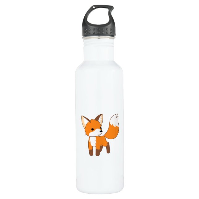 Cute Little Fox Water Bottle (Front)
