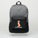 Cute Little Fox Watercolor personalized Name Port Authority® Backpack Cute Little Fox Watercolor personalized Name Port Authority® Backpack