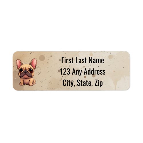 Cute Little French Bulldog Pet Dog Animal Label